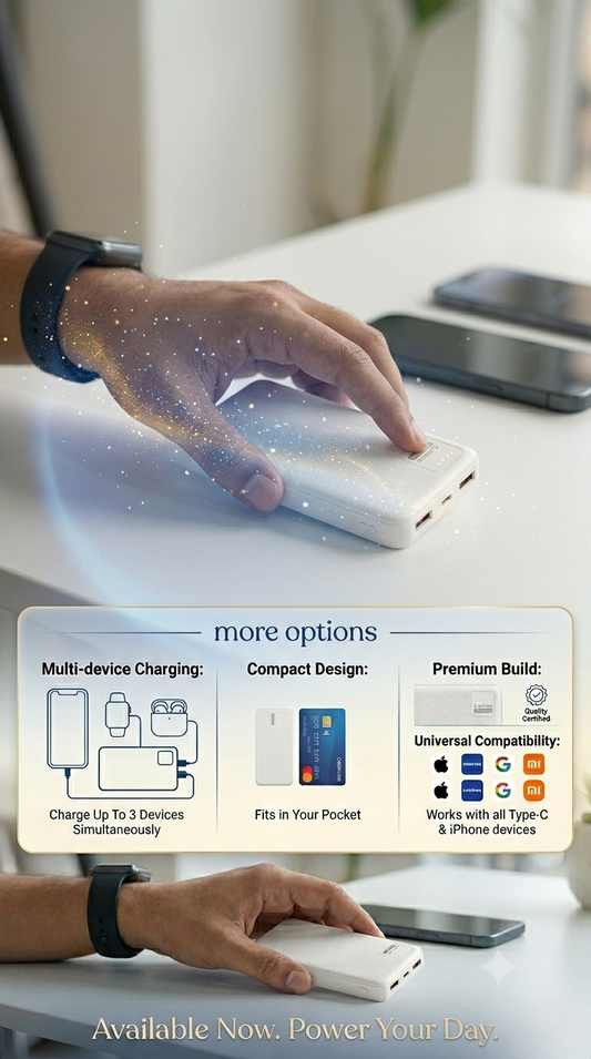 STUFFCOOL MAJOR 22.5 fast charging charge 50% in 30 minutes 10000mAh power bank