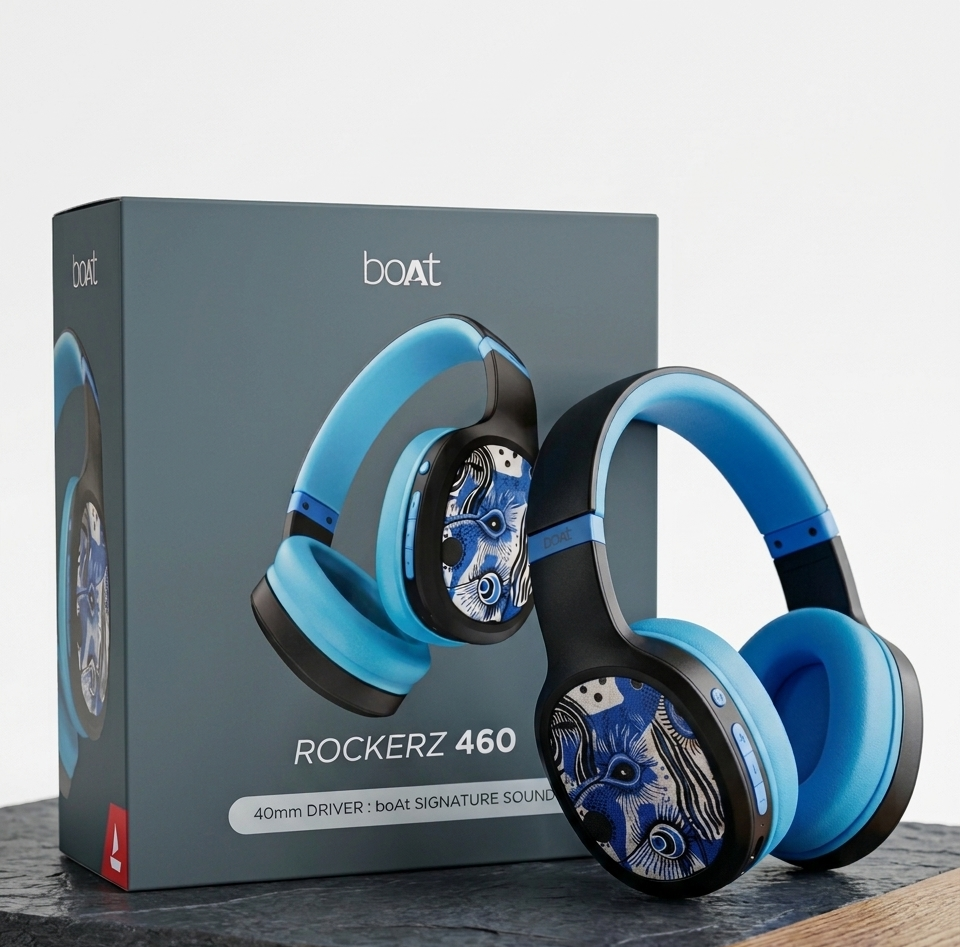 boAt Rockerz 460 On-Ear Bluetooth Headphones