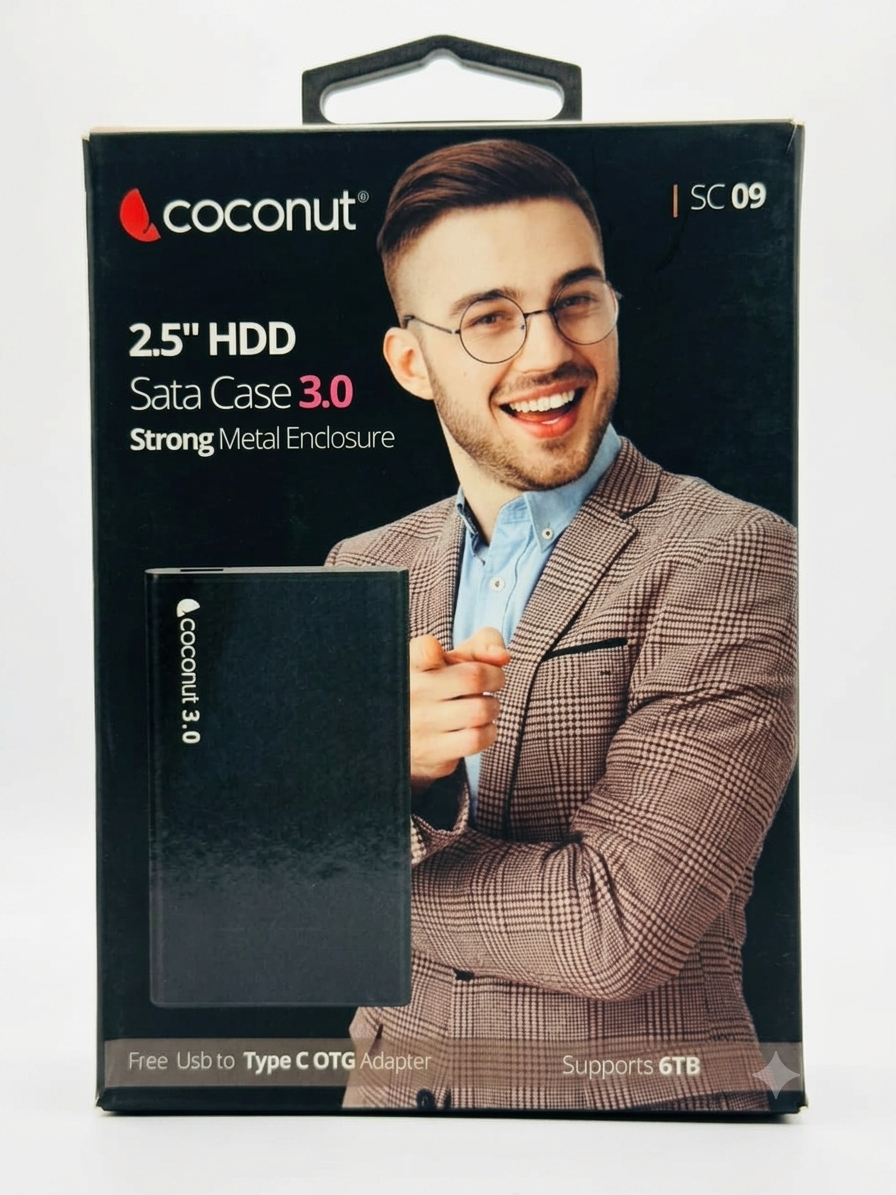 Coconut SC 09 2.5" SATA Hard Drive Enclosure USB 3.0