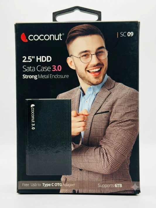 Coconut SC 09 2.5" SATA Hard Drive Enclosure USB 3.0