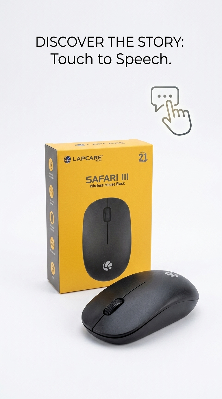 Lapcare Safari III Wireless Optical Mouse (Black)