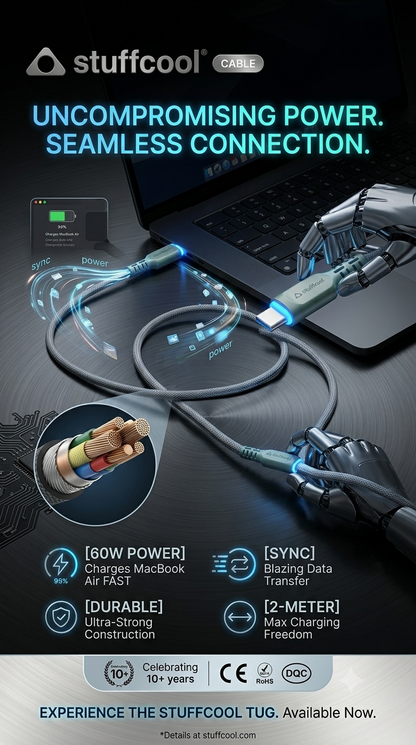 STUFFCOOL TUG C-C 60W.3A  (2M) Sync & Charge cable