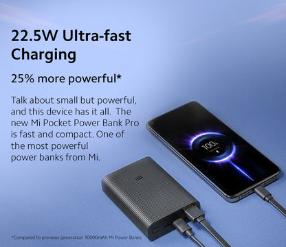 XIAOMI POCKET POWER BANK PRO 10000 mAh 33w Fast Sonic charge
