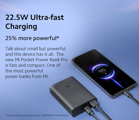 XIAOMI POCKET POWER BANK PRO 10000 mAh 33w Fast Sonic charge