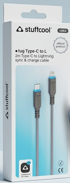 STUFFCOOL TUG TYPE -C TO L CABLE 20W ( 2M ) Sync & Charge Cable