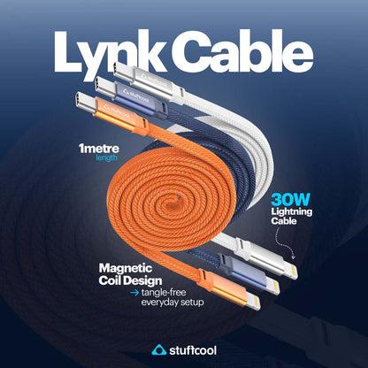STUFFCOOL Iynk C- L 30W ( 1M ) MAGNETIC NYLON BRAIDED CABLE
